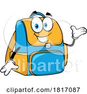 Cartoon Backpack Mascot Licensed Clipart