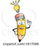 Cartoon Smart Pencil Mascot Licensed Clipart