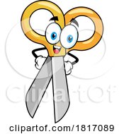 Cartoon Scissors Mascot Licensed Clipart