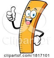 Cartoon Ruler Mascot Licensed Clipart