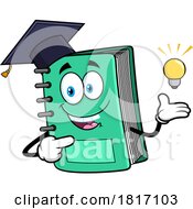 Cartoon Book Graduate Mascot Licensed Clipart