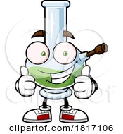 Cartoon Bong Mascot Holding 2 Thumbs Up Licensed Clipart