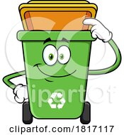 Cartoon Recycle Bin Mascot Licensed Clipart