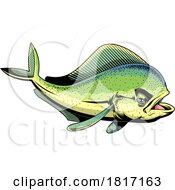 Cartoon Mahi Mahi Dolphin Fish Licensed Clipart