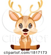 Cartoon Happy Deer Licensed Clipart