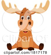 Cartoon Happy Moose Licensed Clipart