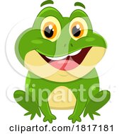 Cartoon Happy Frog Licensed Clipart