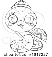 Cartoon Cute Chinese Snake Licensed Clipart