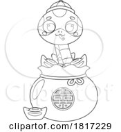 Cartoon Cute Chinese Snake Licensed Clipart