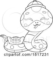 Cartoon Cute Chinese Snake Licensed Clipart