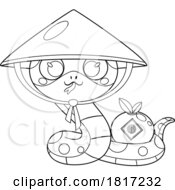 Cartoon Cute Chinese Snake Licensed Clipart