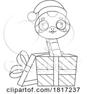 Cartoon Cute Christmas Snake Licensed Clipart