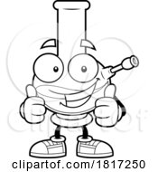 Cartoon Bong Mascot Holding 2 Thumbs Up Licensed Clipart