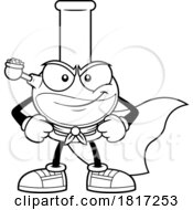 Cartoon Bong Mascot Wearing A Cape Licensed Clipart