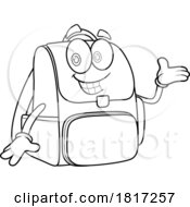 Cartoon Backpack Mascot Licensed Clipart