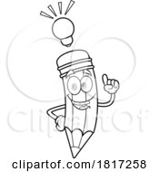 Cartoon Smart Pencil Mascot Licensed Clipart