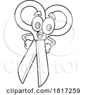 Cartoon Scissors Mascot Licensed Clipart