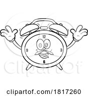 Cartoon Alarm Clock Mascot Licensed Clipart