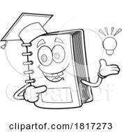 Cartoon Book Graduate Mascot Licensed Clipart