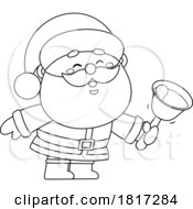 Cartoon Santa Claus Ringing A Bell Licensed Clipart