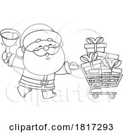 Cartoon Santa Claus Ringing A Bell Licensed Clipart