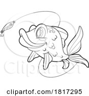 Cartoon Fish And Lure Licensed Clipart