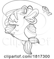 Cartoon Fish And Lure Licensed Clipart