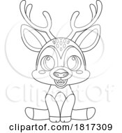 Cartoon Happy Deer Licensed Clipart