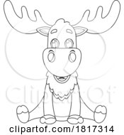 Cartoon Happy Moose Licensed Clipart