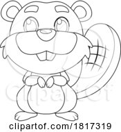 Cartoon Happy Beaver Licensed Clipart