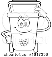 Cartoon Recycle Bin Mascot Licensed Clipart