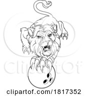 Lion Bowling Ball Animal Sports Team Mascot