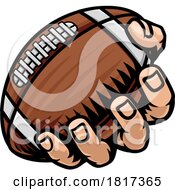 Mascot Person Hand Fist Holding Football Ball