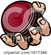 Mascot Person Hand Fist Holding Cricket Ball