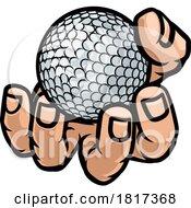 Mascot Person Hand Fist Holding Golf Ball