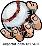 Mascot Person Hand Fist Holding Baseball Ball