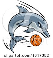 Dolphin Animal Basketball Ball Sports Team Mascot