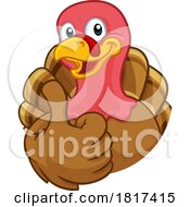 Turkey Thanksgiving Or Christmas Cartoon Character