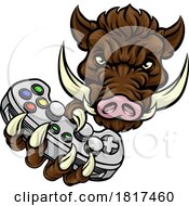 Boar Wild Hog Razorback Warthog Pig Gaming Mascot