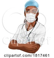 Black Woman Doctor Nurse Medical Professional Mask