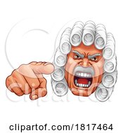 Angry Judge Pointing Cartoon Character by AtStockIllustration #COLLC1817464-0021