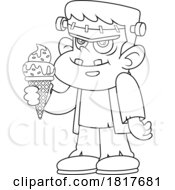 Poster, Art Print Of Frankenstein With Ice Cream Licensed Clipart