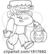 Poster, Art Print Of Frankenstein Trick Or Treating Licensed Clipart