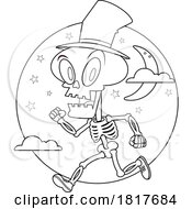 Poster, Art Print Of Running Skeleton Licensed Clipart