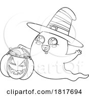 Poster, Art Print Of Halloween Ghost Witch Licensed Clipart