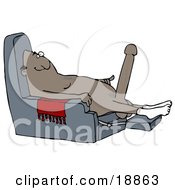 Excited Old African American Man With A Hardon Sitting In A Chair And Wearing Only Socks