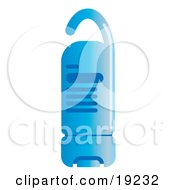 Clipart Illustration Of A Blue Bottle Of Hanging Body Wash In A Shower