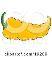 Clipart Illustration Of A Hot And Spicy Mexican Yellow Chili Pepper