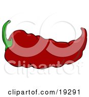 Clipart Illustration Of A Hot And Spicy Mexican Red Chili Pepper by djart