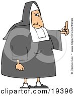 White Lady Nun In Uniform Flipping Someone Off For Making Fun Of Her